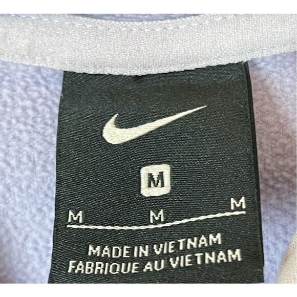 NIKE Hoodie Women's Medium Gray Purple Fleece Lined Pullover Drawstring Hood - Picture 5 of 8